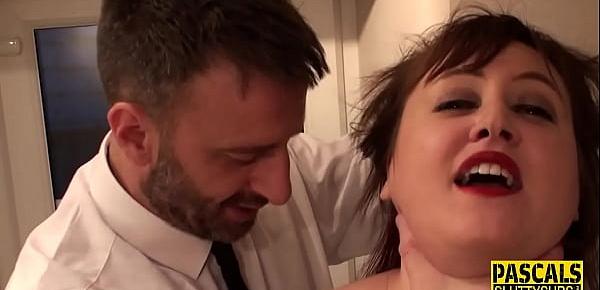  Fat fetish submissive gets gagged for fuck